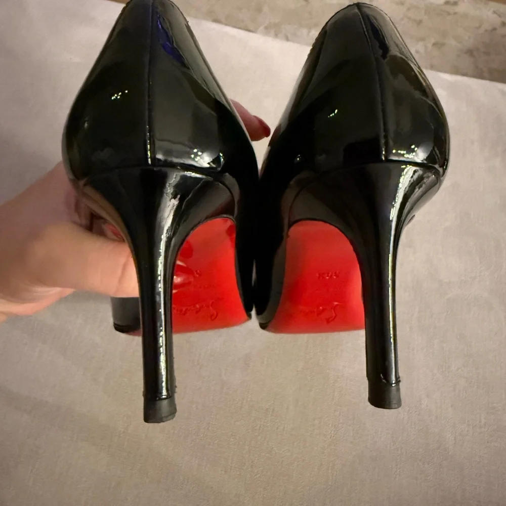 Christian Louboutin Black and Red Heels - Picture 4 of 6